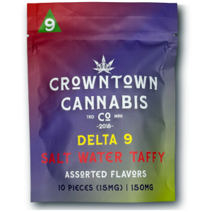 CROWNTOWN CANNABIS _ Δ DELTA 9 _ SALT WATER TAFFY _ 150MG