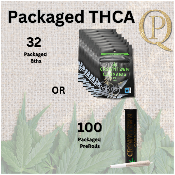 Packaged THCA - Crowntown Cannabis Quarter Pound - The Plug Distribution