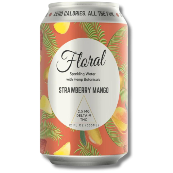 Floral - THC Seltzer - Strawberry Mango - The Plug Distribution