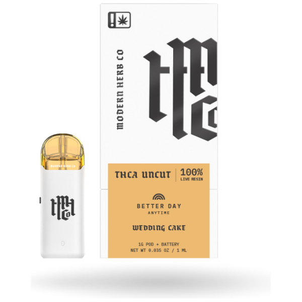 Modern Herb Co. - Uncut Live Resin THCA Pod Kit - Anytime - Wedding Cake - The Plug Distribution