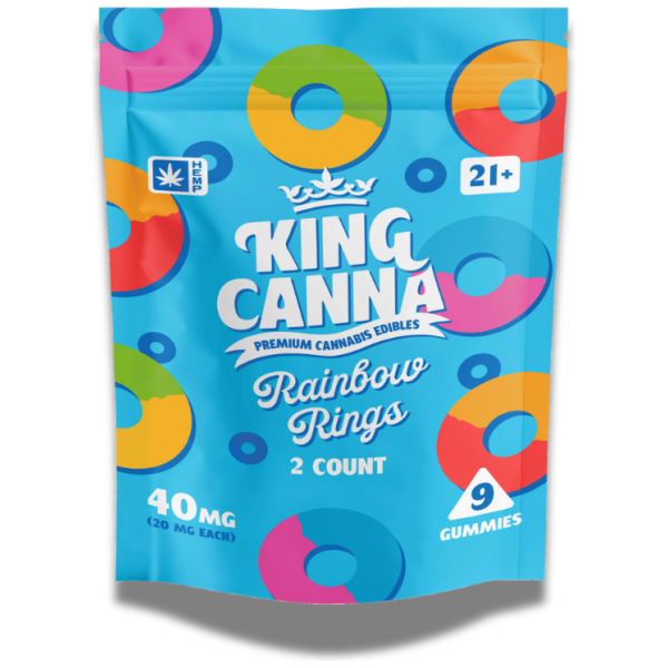 King Canna - Nostalgic Delta-9 Gummies - Sample Size - Rainbow Rings - The Plug Distribution