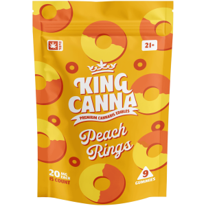 King Canna-Peach-Rings 15 count - The Plug Distribution