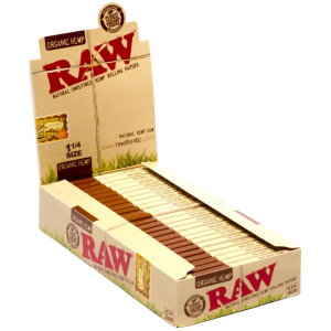 RAW - Organic Hemp Papers, 1 1/4, 24ct - The Plug Distribution