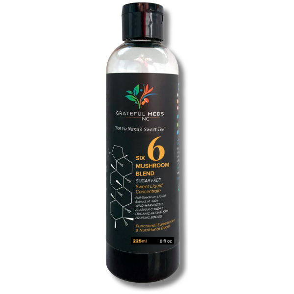 Grateful Meds Not Ya Nana's Sweet Tea Liquid Concentrate 6 Mushroom Blend 225ml - The Plug Distribution