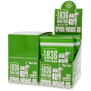 Steding & Sons _ 1836 Kratom _ 20 Jumbo Capsules - Green Means Go - The Plug Distribution