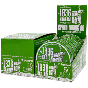 Steding & Sons _ 1836 Kratom _ 50 Jumbo Capsules _ Green Means Go - The Plug Distribution