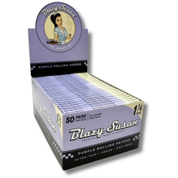 Blazy Susan | Purple Rolling Papers | 1 1/4 | 50pk2- The Plug Distribution