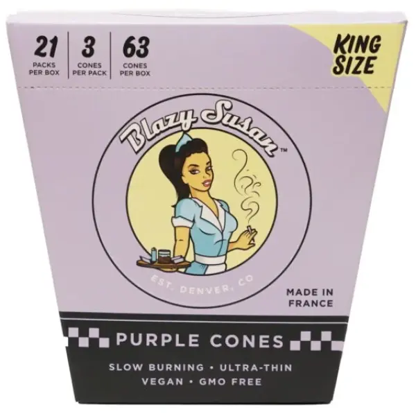 Blazy Susan 3ct PurpleCones King Size 21pk- The Plug Distribution