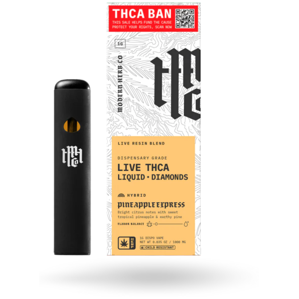 Modern Herb Co THCa Disposable Live Resin Liquid Diamonds_ Pineapple Express (Hybrid) - 1g - The Plug Distribution