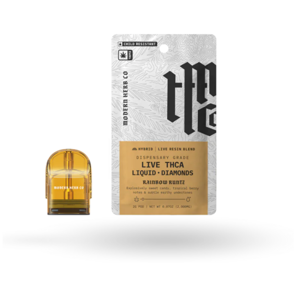 Modern Herb Co. THCa Pod Refill Live Resin Liquid Diamonds_ Rainbow Runtz (Hybrid) - 2g - The Plug Distribution