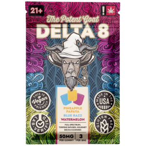 The Potent Goat Delta 8 Gummies - 3 Count Pack (40MG Delta 8 10MG CBD) - The Plug Distribution