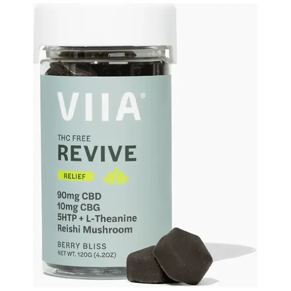 VIIA | Gummies | THC-FREE | CBD + CBG | Revive | Berry Bliss